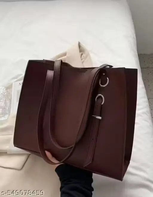 College and office handbags in brown colour ENAYAFASHION