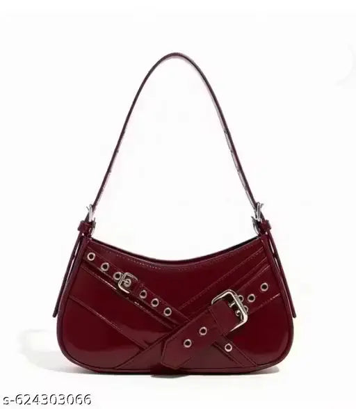 Shoulder/sling bags for women in cherry red colour ENAYAFASHION