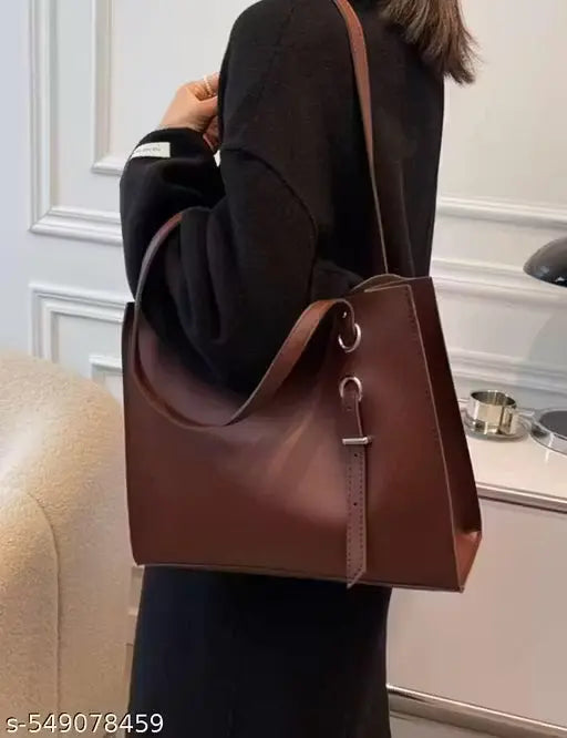 College and office handbags in brown colour ENAYAFASHION