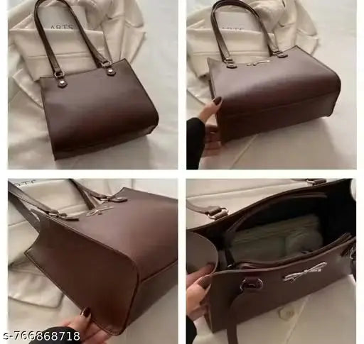 Korean style handbags in Coffee Themed Hand Bags For Women ENAYAFASHION