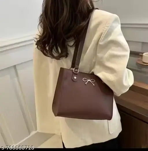 Korean style handbags in Coffee Themed Hand Bags For Women ENAYAFASHION